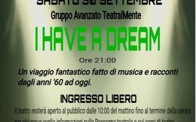 30.09.2023: spettacolo teatrale “I have a dream”